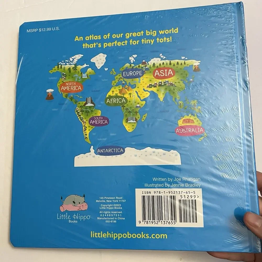 My First Big World Atlas Lap Size Board Book Educational Childrens Book